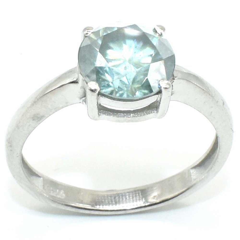 925 Sterling Silver 2.4CT Moissanite Ring, Size 7.75